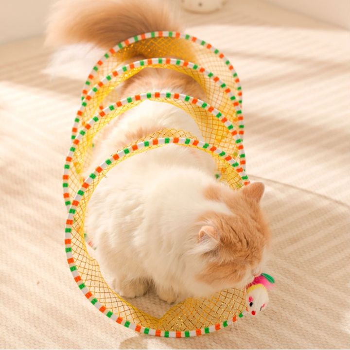 chool-นอุโมงค์แมว-ของเล่นแมว-พับได้-ประเภท-s-มีระฆังขนาดเล็ก-มีสีต่างๆให้เลือก