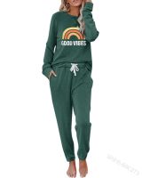 [COD] Cross-border European and women pullover long-sleeved sweater suit casual fashion drawstring sports suit-spot