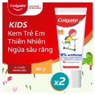 Bộ 2 Kem đánh răng trẻ em không hương liệu và chất bảo quản cho trẻ 3-5 tuổi Colgate Kid Free From 3-5 80g tuýp thumbnail