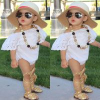 [COD] and childrens foreign trade European summer style floral ruffled sleeves short-sleeved one-piece romper crawling ins