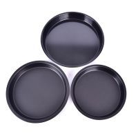 【CW】 Round Pizza Plate Pan 6 7 8 9 Inch Deep Dish Tray Carbon Non-stick Mold Baking Mould