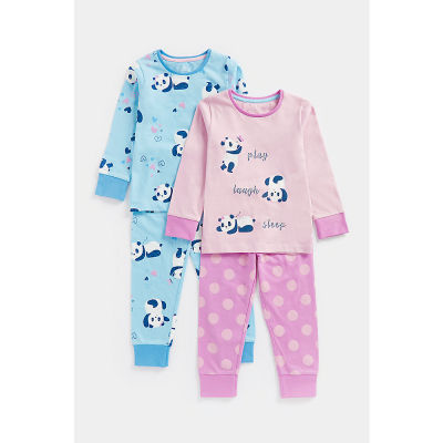 ชุดนอนเด็กผู้หญิง Mothercare Panda Pyjamas - 2 Pack CC994