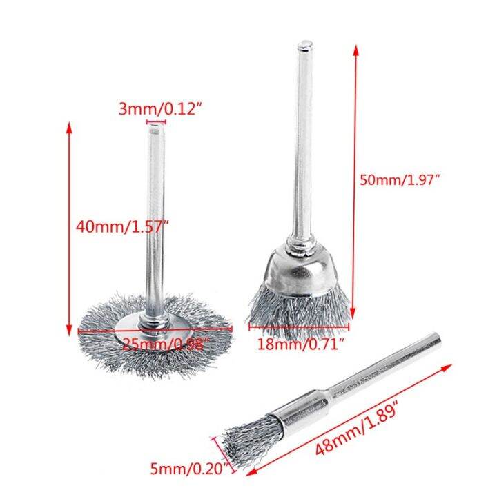 เครื่องมือทางไฟฟ้าโรตารี่เครื่องเจียรแปรงล้อเหล็ก9สายแปรงสำหรับเครื่องแกะสลัก2020ใหม่