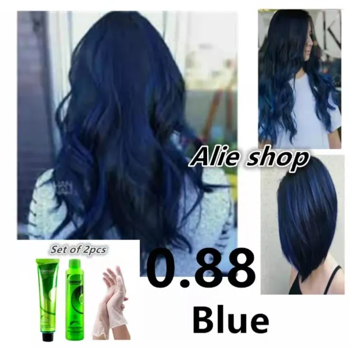 Beauty Blue Hair Color with Oxidant (  Bremod Permanent Hair Color ) |  Lazada PH