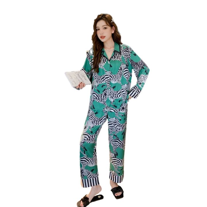 new-style-pajamas-womens-full-print-zebra-household-suit-loungewear-women-gece-siki