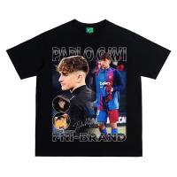 [HOT NEW] BIL เสื้อยืดพิมพ์ลาย นักฟุตบอลสเปน Golden Boy Pablo Gavi Garvey เสื้อยืดแขนสั้นพิมพ์ลาย Kada ฟุตบอลโลก