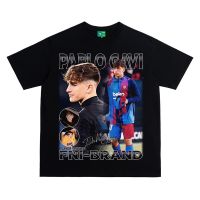 [Fashion] S-5XL เสื้อยืดพิมพ์ลาย นักฟุตบอลสเปน Golden Boy pablo gavi Garvey เสื้อยืดแขนสั้นพิมพ์ลาย Kada ฟุตบอลโลก