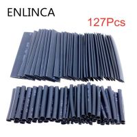 127 Pcs Heat Shrink Sleeving Tube Tube Assortment Kit Electrical Connection Electrical Wire Wrap Cable Waterproof Shrinkage 2:1