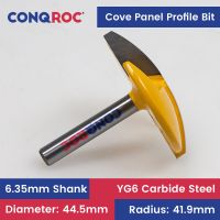 6.35 มม. (1/4－) Shank Cove Panel Profile Router Bit Diameter-44.5mm(1-3/4－) Radius-41.9mm(1.65－) ความยาวตัด－11.1mm (7/16－)