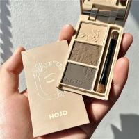 HOJO(โฮโจ) EYE BROW POWDER No.8113 โฮโจ  เขียนคิ้ว 3in1 คิ้วฝุ่นอัดแข็ง 3 มิติ แถมแปรงปัดคิ้ว กันน้ำ