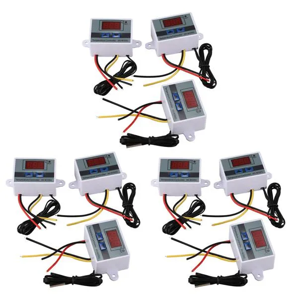 3Pcs 220V 10A Digital LED Temperature Controller Thermostat Control ...