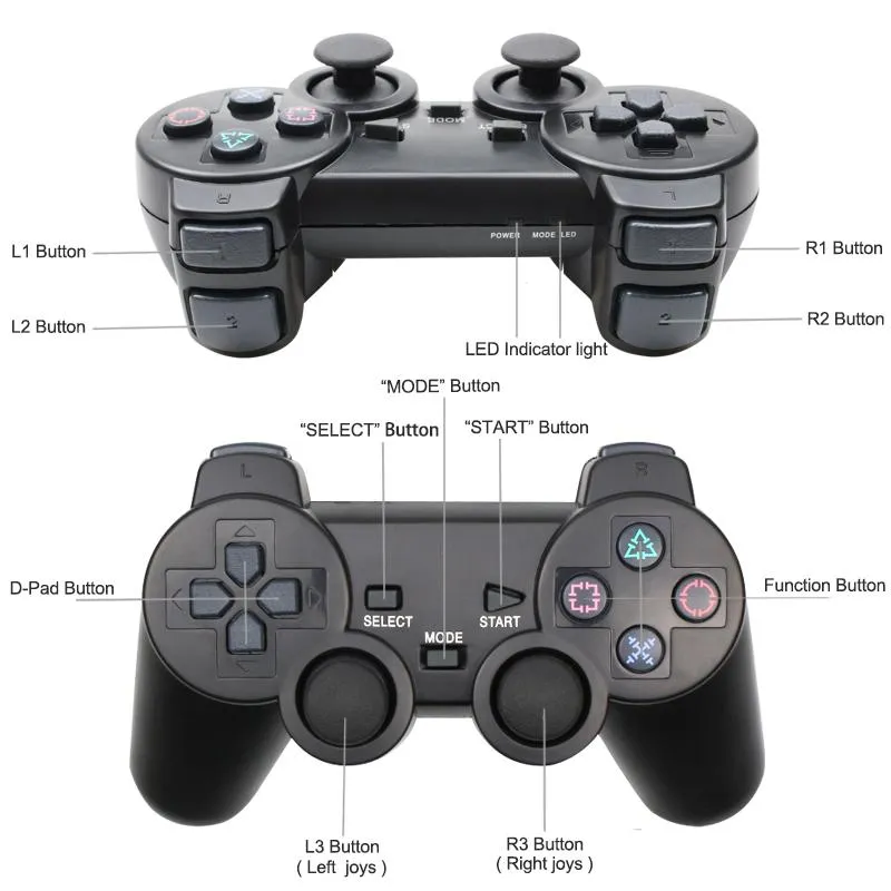 Konfrontere omdrejningspunkt Thicken Wireless Gamepad for PS2 Controller for Playstation 2 Console Joystick  Double Vibration Shock Joypad Wireless Controle | Lazada PH