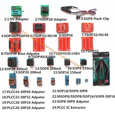 TSOP48 SOP44 SOP56 TSSOP28 SOP28 1.8V SOP8 adapter Flash Clip /socket PLCC44 32 28 20 for  TL866 CS/A TL866II PLUS programmer