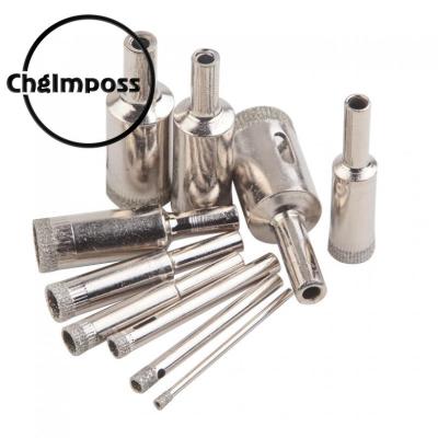 ChgImposs ที่เปิดรูเคลือบเพชร3-20มม. 10ชิ้น/เซ็ตสำหรับกระเบื้อง/แก้ว/เซรามิก