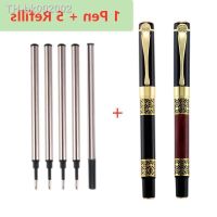 ♞ 6pcs Ballpoint Pen Retro Metal Ink Elegant Gift for Writing Stationery Office School Supplies