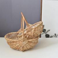 Hand Flower Wicker Basket Flower Arrangement Basket Flower Girl Supplies Storage Holder