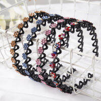 แฟชั่นดอกไม้ rhinestone bangs headband Non-SLIP Hairbands ยืดหยุ่นคริสตัลโบว์สำหรับหญิงสาวอุปกรณ์เสริมผม headwe URA
