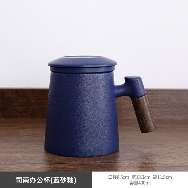 sen-ถ้วยชุดเซรามิกสีเขียว-แก้วสีฟ้าถ้วยทำชาแยกพร้อมที่จับบ้านและที่ระบายน้ำชาพร้อม-coverqianfun