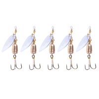 5Pcs/Lot Spinner Fishing Lures Crank Baits 7.2CM-10G Metal Trout Spoon with Hooks for Carp Fishing