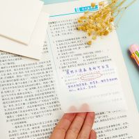 50 Sheets Transparent PET Memo Posted It Notes Planner Sticker Notepad School Supplies Kawaii Stationery