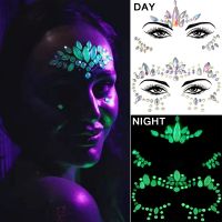 hot【DT】 Glitters for Face Rhinestones Temporary the Dark Jewels Sticker Makeup