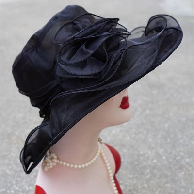 Swr-041 2022หมวกหน้าร้อนผู้หญิง Kentucky Derby ปีกกว้างหมวกบังแดดงานแต่งงานโบสถ์ทะเลหมวกชายหาดสำหรับผู้หญิงที่ฟลอปปี้หมวกสตรี