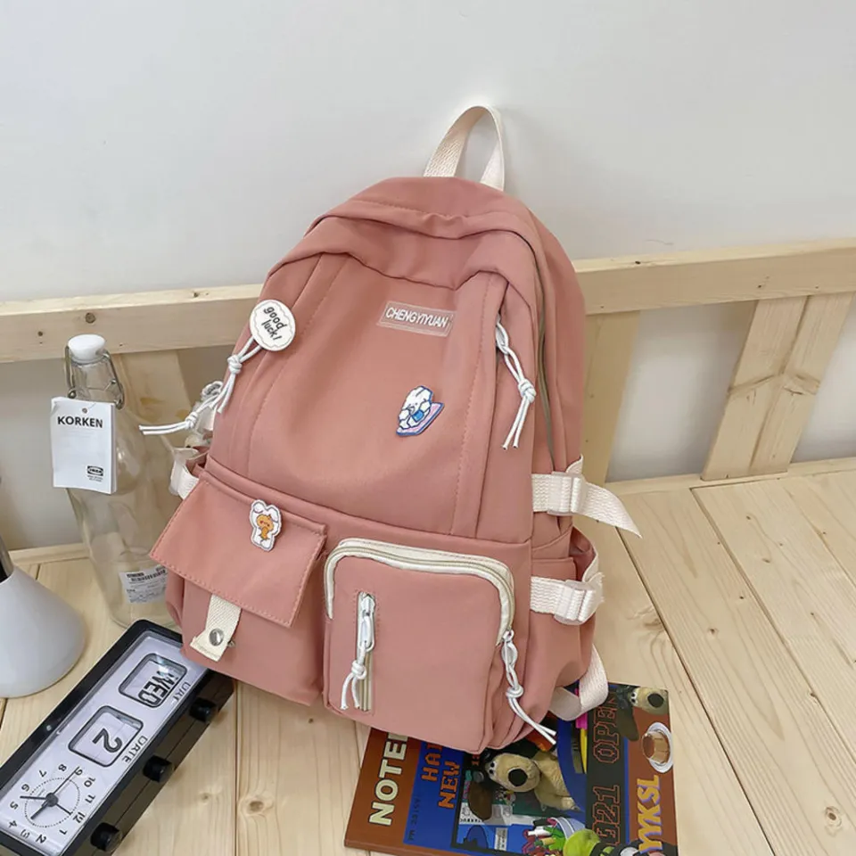 Middle School Backpack for Teen Girls Student Nylon Women Korean