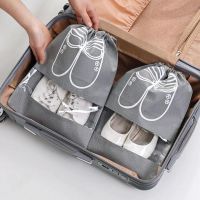 5/10pcs Shoes Storage Bag Travel Dust-proof Shoe Organizer Non-woven Portable Closet Bag Waterproof Pocket Clothing Hanging Bag