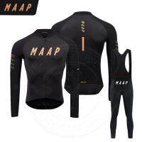 Maap Cycling Jerseys Set 2023 Autumn Riding Long Sleeves Mens Cycling Bib Set Bicycle Clothing Spring Breathable Bike Clothes