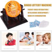 .Olove Equipment Lottery Machine Bingo Machine Board Set Game Party Game Puzzle Draw Bingo Lucky Ball Table U4M0