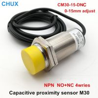 Capacitive Proximity Switch NPN 24V DC M30 NO NC CM30-15-DNC IP67 15mm Sensing Detect Distance Motion Sensor Auto