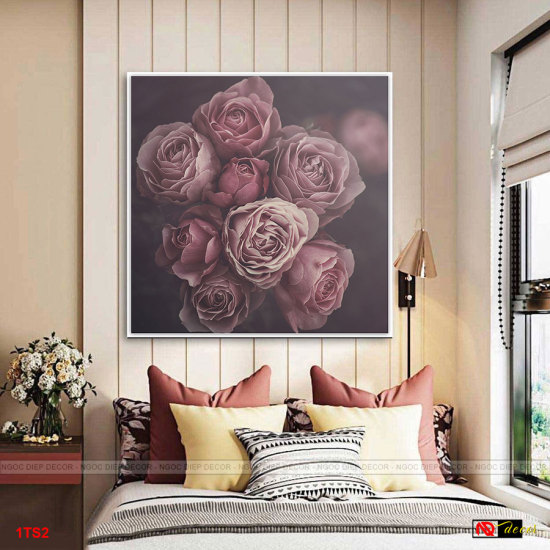 Tranh dán tường 3d hoa cúc vàng hiện đại, tranh treo trang trí đẹp - ảnh sản phẩm 3