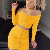 Womens Suit Festival Clothing Dress Sets High-Waisted Suits With Mini Skirt Two Piece Set Women Outfit Knitted Suit Jumpsuits