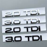 ป้าย3D รถ ABS 2.0 3.0 TDI ป้ายการกระจัดโลโก้ตัวอักษรลำต้นสติ๊กเกอร์ตรายี่ห้อติดรถยนต์ A1สติ๊กเกอร์สำหรับ Audi A3 A4 A5 A6 A7 A8 Q2 Q3 Q5 Q7