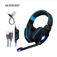 KOTION EACH G4000หูฟังเกมหูฟังสเตอริโอพร้อมไมโครโฟนไฟ LED หูฟัง