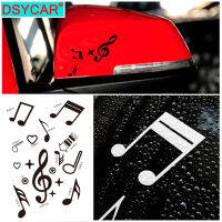 DSYCAR 1ชิ้นน่ารักโน้ตดนตรีสติกเกอร์บนรถกันน้ำไวนิลตลกสติกเกอร์รถอุปกรณ์เสริมสำหรับรถยนต์สากลใหม่