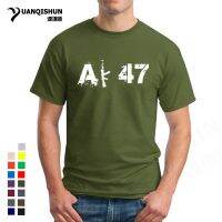 New Fashion Design Ak 47 Gun T-Shirt 16 Colors Pure Cotton Short Sleeves Tops Tee Military Enthusiast T-Shirt Men Streetwear