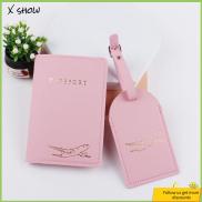 X SHOW 2Pcs set Fashion Travel Leather Portable Credit Card Holder