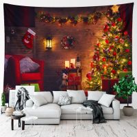 Christmas Tree Tapestry Wall Hanging Christmas Gift Fireplace Boho Hippie Tapestry Aesthetic Decorative Bedroom Room Decoration
