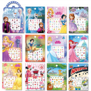 5Pcs lot Disney Makeup Toy Nail Stickers No Repeat Anime Frozen Princess