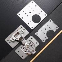 【LZ】 Furniture Cabinet Wardrobe Door Mounting Spacers Repair Household Hardware Hinge Fixing Plate Plastic Stainless Steel Panel U26