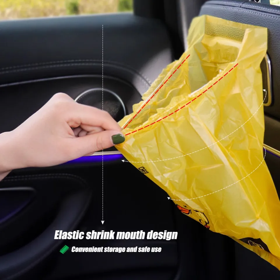 Self-Adhesive Trash Bag Paste Type Foldable Car Garbage Bag Car