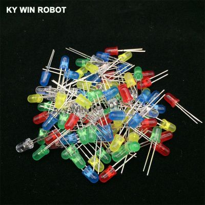 100pcs 3mm 5mm LED Diode 3mm 5 mm Assorted Kit White Green Red Blue Yellow DIY Light Emitting Diode F5 F3 Electrical Circuitry Parts
