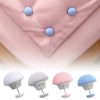 4pcs/8pcs Mushroom Bed Sheet Clips Quilt Cover Fix Holder Household Macaron Color Quilt Blanket Textiles Fix Buckle Sheet Clips