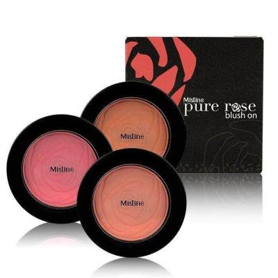 บลัชออน Mistine Pure Rose Blush on มิสทีน เพียว โรส บลัชออน กุหลาบชั้นเลิศจาก ตุรกี