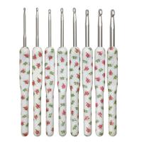 8 Pcs Crochet Hooks Knitting Needles Set Soft Handle Aluminum Color Printing DIY Crochet Sewing Tools Kit