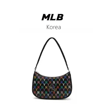 MLB Korea NY Monogram Hobo Bag - Denim - Brown Brand New With Tag