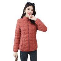 2020 Autumn Winter Jackets Middle-aged Womens Down Cotton Coat Stand-up Collar Large Size Thin And Light Warm Coats Outwear 5X