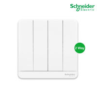 Schneider Electric : สวิตช์ไฟสองทาง 4 ช่อง, 2 Way Switch 16AX, 250V สีขาว รุ่น AvatarOn E : E8334L2_WE_G5 สั่งซื้อได้ที่ร้าน PlugOn