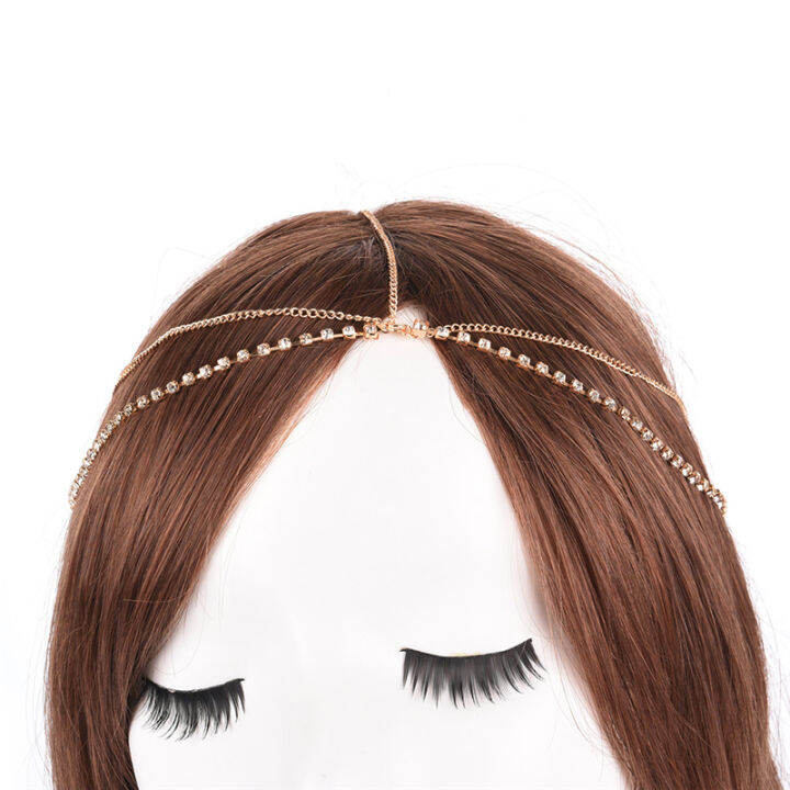 shiqinbaihuo-โลหะหลายชั้น-boho-head-chain-headband-ทรงผมแต่งงานอุปกรณ์ผม